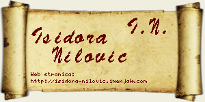 Isidora Nilović vizit kartica